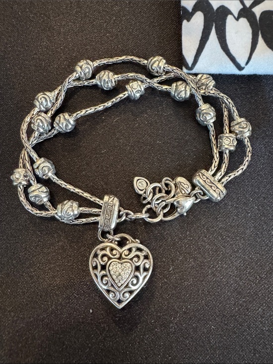 Brighton Jewelry - Brighton Silver Bracelet with Heart Charm